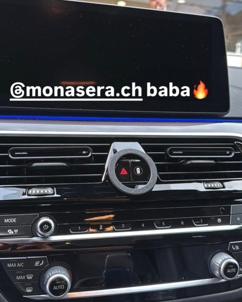 Monasera im Auto eines Kunden