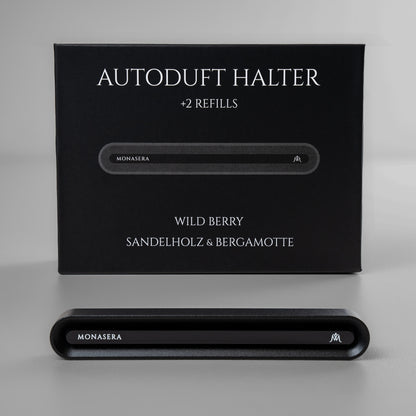 Autoduft Halter in Schwarz - inkl. zwei Autodüfte