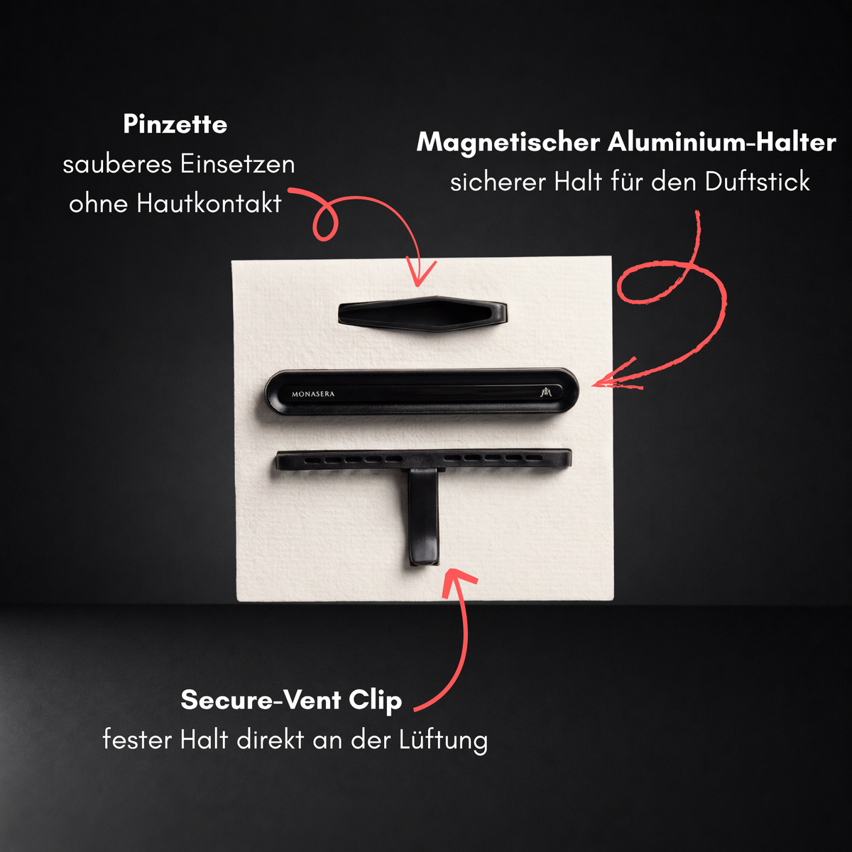 Monasera Autoduft – Premium Dufthalter aus Aluminium kaufen – MONASERA® Onlineshop